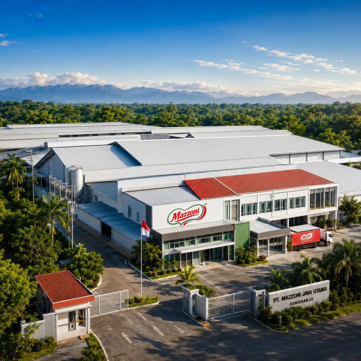 Fasilitas produksi PT Mazzoni Java Utama di Nguter, Sukoharjo