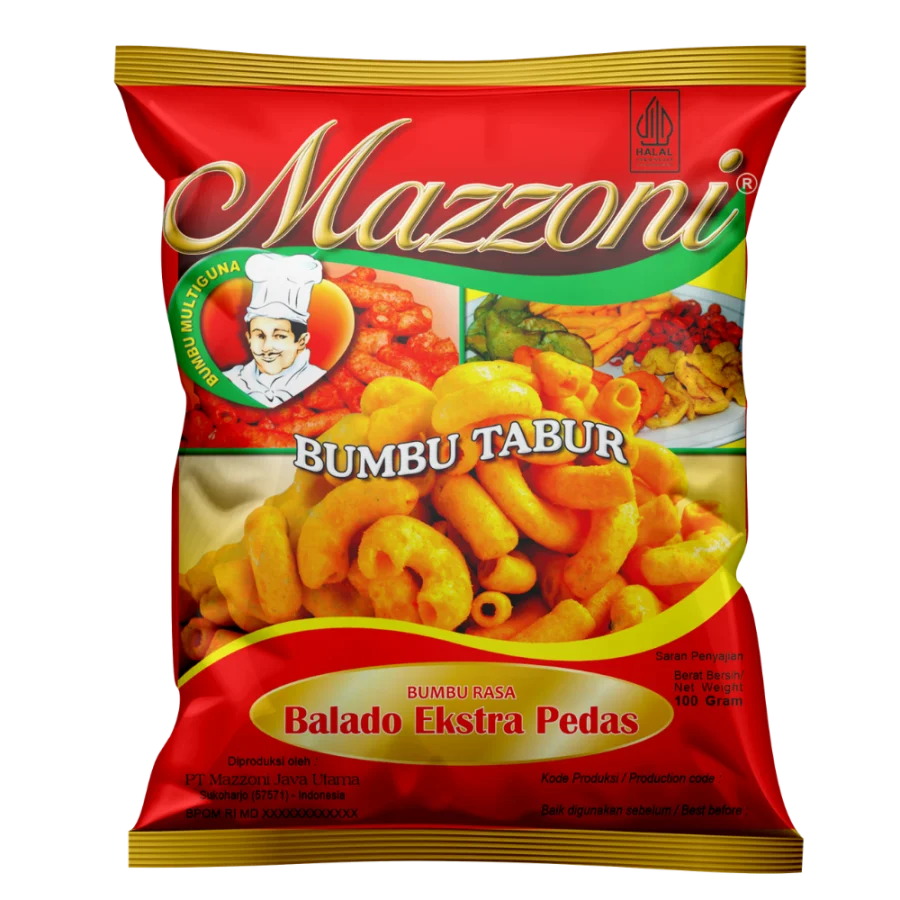 Kemasan Bumbu Tabur Balado Ekstra Pedas 100 gram