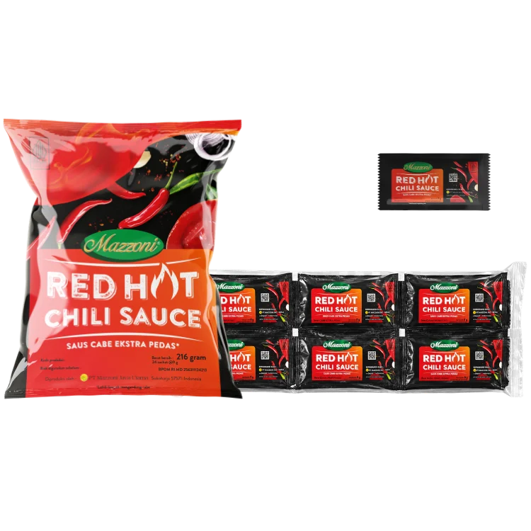 Kemasan Sauce Red Hot 8 gram (Bag)